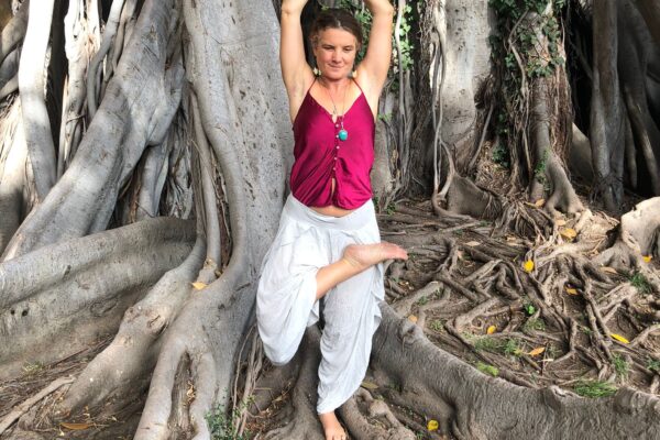 Viviana albero bosco asana yoga anjeli mudra